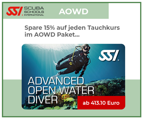 15% Rabatt auf jeden Tauchkurs im Advanced Open Water Diver Paket